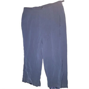 Kasper wide leg Capri pants suit  navy 16